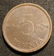 FINLANDE - FINLAND - 5 PENNIA 1966 - KM 45 - Finlande