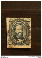 Brazilie Bresil Brasilien Brasil 1876-77 Empereur Pedro II Papier Blanc Percés En Lignes Yv 32 O - Usati