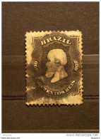 Brazilie Bresil Brasilien Brasil 1866 Empereur Pedro II Papier Blanc  Yv 28 (A) O - Used Stamps