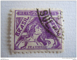 Brazilie Bresil Brasilien Brasil 1933-40 Série Courante Allégorie De La Foi Et De L'énergie Filigrande H Yv 261 O - Used Stamps