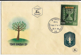 Lettre  ISRAEL 26/04/1955, 1er Jour Jérusalem - Covers & Documents