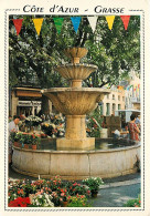 06 - Grasse - La Place Aux Aires, La Fontaine Et Le Marché Aux Fleurs - CPM - Carte Neuve - Voir Scans Recto-Verso - Grasse