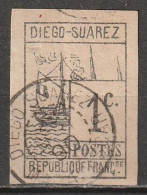 Diego-Suarez N° 6 Oblitération Diego-Suarez Madagascar 1890 - Usati