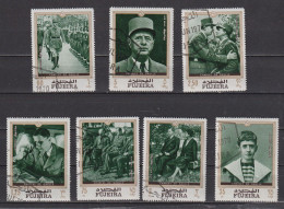 Lot De Timbres Oblitérés De Fujeira De 1970 De Gaulle PA 33 Série Complète MI424 430 - Fujeira