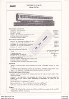 Train Wagons Fiche Technique 2 Volets Wagon Voiture Couchettes SNCF 1ère Cl VU 75 Et 78 Voir Scans (3) Fiche Non Datée - Eisenbahnverkehr