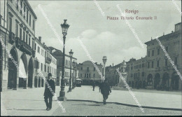 Cn133 Cartolina Rovigo  Citta' Piazza Vittorio Emanuele II Scollata - Rovigo