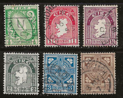 Irlande 1922-1924 N° Y&T : 40 à 43,45 Et 50 Obl. - Gebraucht