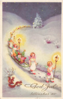 FÊTES - VŒUX - God Jul - Tillonskas Av - Anges Avec Des Cadeaux - Carte Postale Ancienne - Autres & Non Classés