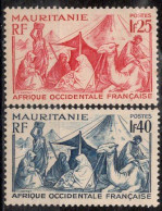 Mauritanie Timbres-poste N°111* & 112* Neufs Charnières TB Cote : 3€50 - Ungebraucht