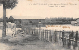 91-ETAMPES- ECOLE D'AVIATION MILITAIRE A VILLE-SAUVAGE PRISONNIERS BOCHE AU TRAVAIL - Etampes