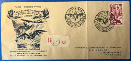 France, Expo. Des Ailes Brisées, Paris 10.12.1947, Enveloppe - (L111) - 1927-1959 Cartas & Documentos
