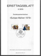 2037h: BRD- ETB 1979, Serie Europa Cept Telegrafenbüro & Postschalter - Posta