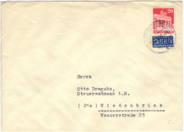 ALLEMAGNE BIZONE Poste 52A 70A  (o) Lettre Cover Brief Porte De Brandenbourg BERLIN Brandenburg Tor Notopfer 1950 - Cartas & Documentos