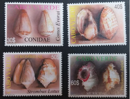 Coquillages Shells // Série Complète Neuve ** MNH ; Cap-Vert YT 840/843 (2005) Cote 15 € - Islas De Cabo Verde