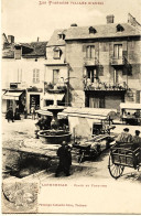 4167   - LANNEMEZAN  : (Marchands Ambulants ) Marché   Place Et Fontaine ----CIRCULEE En 1903 - Lannemezan