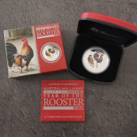 COFFRET 1 DOLLAR ARGENT 2017 YEAR OF THE ROOSTER ( COQ) AUSTRALIE / 1 OZ 9999 - Colecciones