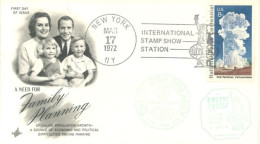 U.S.A.. -1972 - FDC STAMP OF A NEED FOR FAMILY PLANNING. - Covers & Documents