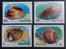 Coquillages Shells // Série Complète Neuve ** MNH ; Corée Du Nord YT 3158/3161 (2002) Cote 7 € - Corée Du Nord