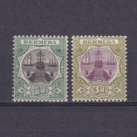 BERMUDA 1902, SG #31-33, CV £20, Part Set, Wmk Crown CA, MH - Bermuda