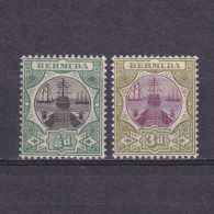 BERMUDA 1902, SG #31-33, CV £20, Part Set, Wmk Crown CA, MH - Bermudas