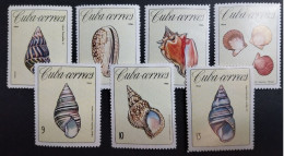 Coquillages Shells // Série Complète Neuve ** MNH ; Cuba YT 1009/1015 (1966) Cote 8 € - Unused Stamps