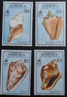 Coquillages Shells // Série Complète Neuve ** MNH ; Dominique 1219/1222 (1990) Cote 9 € - Dominique (1978-...)