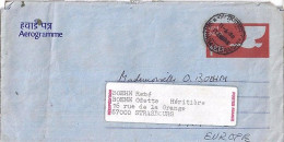 INDE N° AEROGRAMME DE TIRUVANNAMARAI/11.6.80 POUR LA FRANCE - Storia Postale