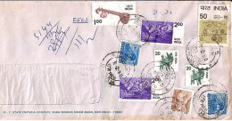 INDE N° 448x2/404/607 + COMPL.S/L.REC.DE NEW DELHI/11.2.80 POUR LES USA - Storia Postale