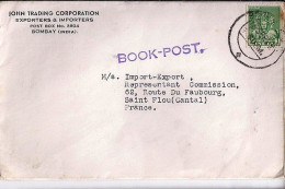 INDE N° 9 S/L.DE BOMBAY/1950 POUR LA FRANCE - Storia Postale
