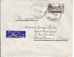 LIBAN N° PA109 S/L.DE BEYROUTH/1955 POUR LA FRANCE - Lebanon
