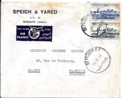 LIBAN N° PA66/PA69 S/L.DE BEYROUTH/24.3.52 POUR LA FRANCE - Lebanon