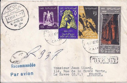 EGYPTE N° 570x3/569x3/571x3/510 S/L.REC. DE LE CAIRE/5.10.63 POUR LA FRANCE - Covers & Documents