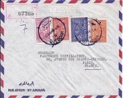 ARABIE SAOUDITE N° 114/117/115A/Bienfaisance 8 S/L.REC. DE DJEDDAH/16.8.60 POUR LA FRANCE - Arabie Saoudite