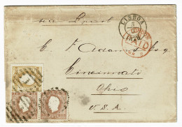 Portugal, 1878, # 38..., For USA - Briefe U. Dokumente