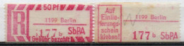 DDR Einschreibemarke Berlin SbPA Postfrisch, EM2B-1199bII Zh - Aangetekende Etiketten