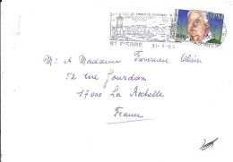 SPM N° 788 S/L.DE ST PIERRE/31.1.03  POUR LA FRANCE  - Briefe U. Dokumente