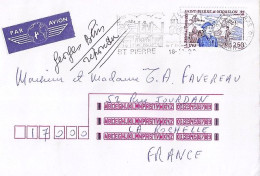 SPM N° 570 S/L.DE ST PIERRE/18.12.92  POUR LA FRANCE  - Brieven En Documenten