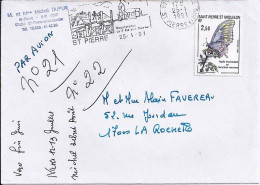 SPM N° 534 S/L.DE ST PIERRE/25.1.91  POUR LA FRANCE  - Storia Postale