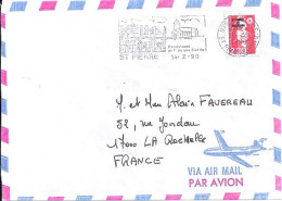 SPM N° 518 S/L.DE ST PIERRE/1990  POUR LA FRANCE  - Storia Postale