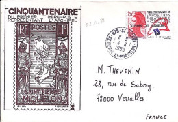 SPM N° 489 S/L. DE ST PIERRE/4.11.88 POUR LA FRANCE - Lettres & Documents