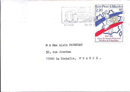 SPM N° 478 S/L.DE ST PIERRE/10.12.87  POUR LA FRANCE - Storia Postale