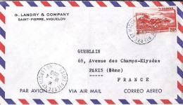 SPM N° 342 S/L. DE ST PIERRE ET MIQUELON / 18.4.59 POUR LA FRANCE - Storia Postale