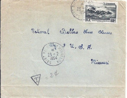 SPM N° 341 S/L.DE ST PIERRE ET MIQUELON/23.2.54  POUR LES USA - Storia Postale