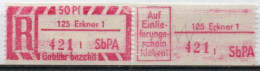 DDR Einschreibemarke Erkner SbPA Postfrisch, EM2B-125-1lII PU+ Zh - Aangetekende Etiketten