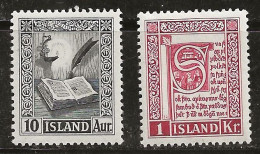 Islande 1953 N° Y&T : 245 Et 247 ** - Neufs