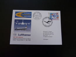 Premier Vol First Flight Athens Frankfurt Airbus A380 Lufthansa 2009 - Storia Postale