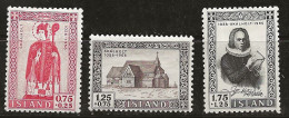 Islande 1956 N° Y&T : 258 à 260 * - Neufs