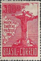 BRAZIL - CARDINAL PACELLI VISIT TO BRAZIL (3rd ISSUE, RED, 300 RÉIS) 1934 - MLH - Cristianismo