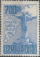 BRAZIL - CARDINAL PACELLI VISIT TO BRAZIL (3rd ISSUE, ULTRAMARINE, 700 RÉIS) 1934 - MNH (B) - Cristianismo