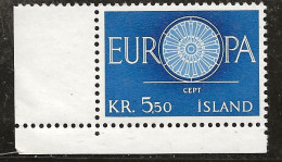 Islande 1960 N° Y&T : 302 ** - Nuovi